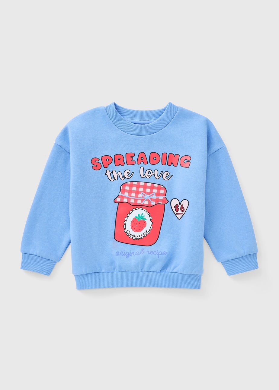 Girls Blue Fruit Jam Sweatshirt (1-7yrs)
