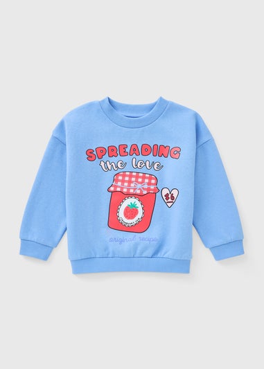 Girls Blue Fruit Jam Sweatshirt (1-7yrs)