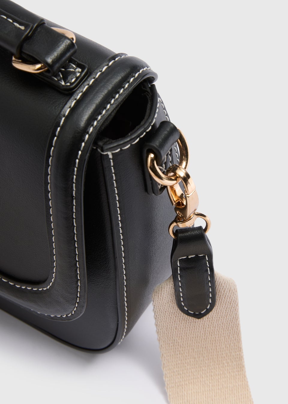 Black Top Handle Cross Body Bag