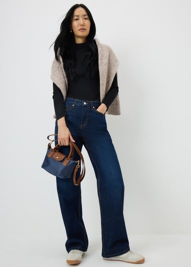 Navy Handle Mini Cross Body Bag