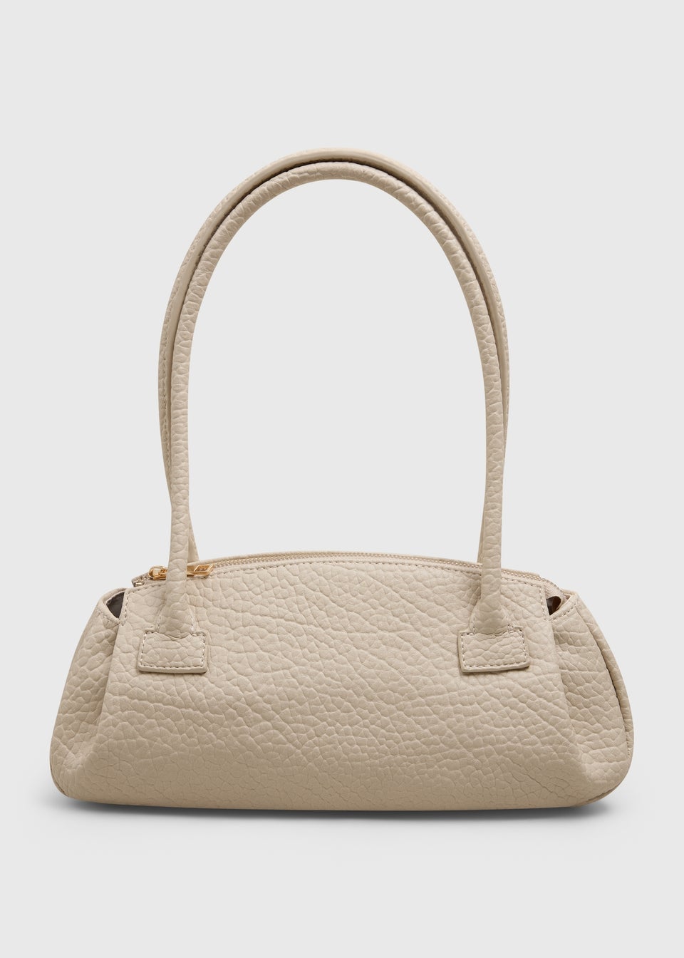 Cream Textured Shoulder Bag