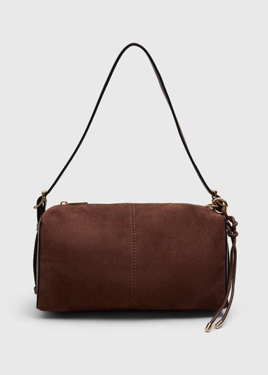 Chocolate Brown Square Shoulder Bag