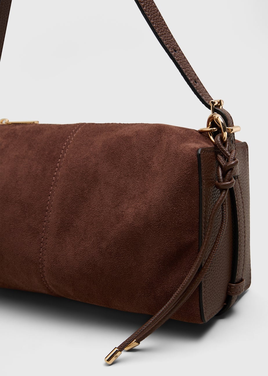 Chocolate Brown Square Shoulder Bag