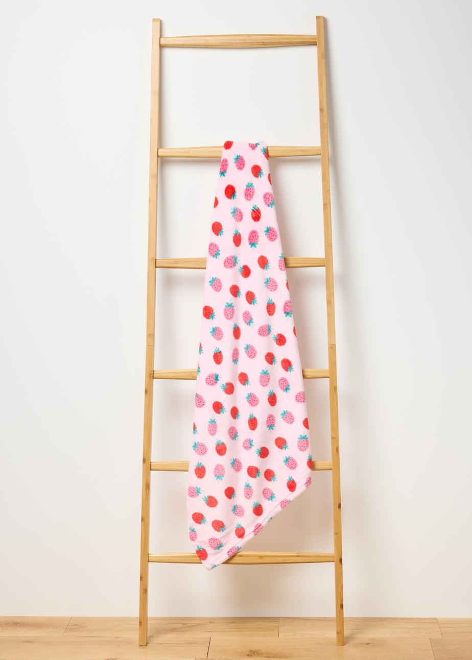 Baby Pink Strawberry Blanket