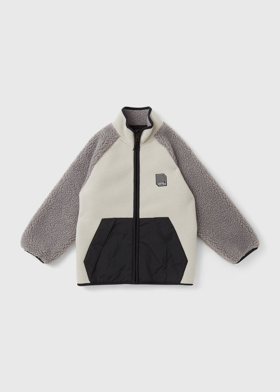 Boys Grey Borg Fleece Bomber Jacket (7-15yrs)