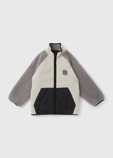Boys Grey Borg Fleece Bomber Jacket (7-15yrs)