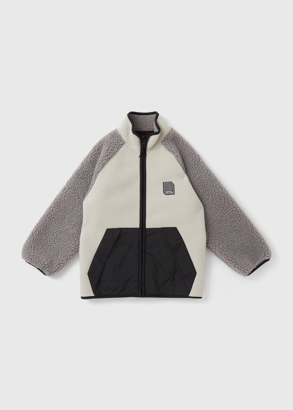 Boys Grey Borg Fleece Bomber Jacket (7-15yrs)