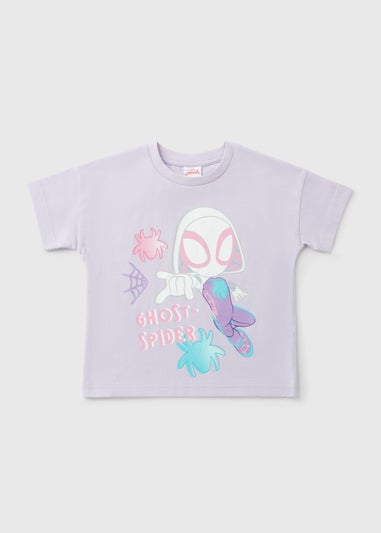 Spidey and His Amazing Friends Girls Lilac Ghost T-Shirt (1-7yrs)
