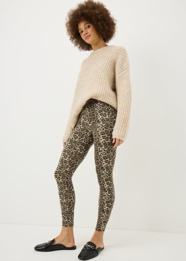 Brown Leopard Print Jeggings