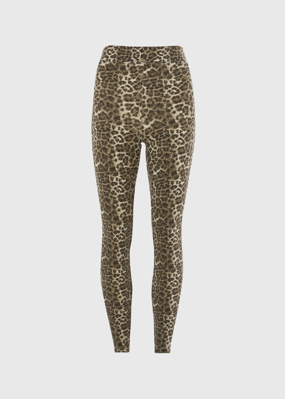 Brown Leopard Print Jeggings