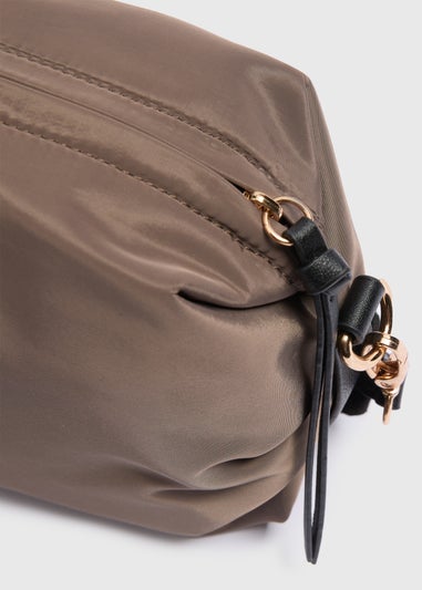 Mocha Barrel Crossbody Bag