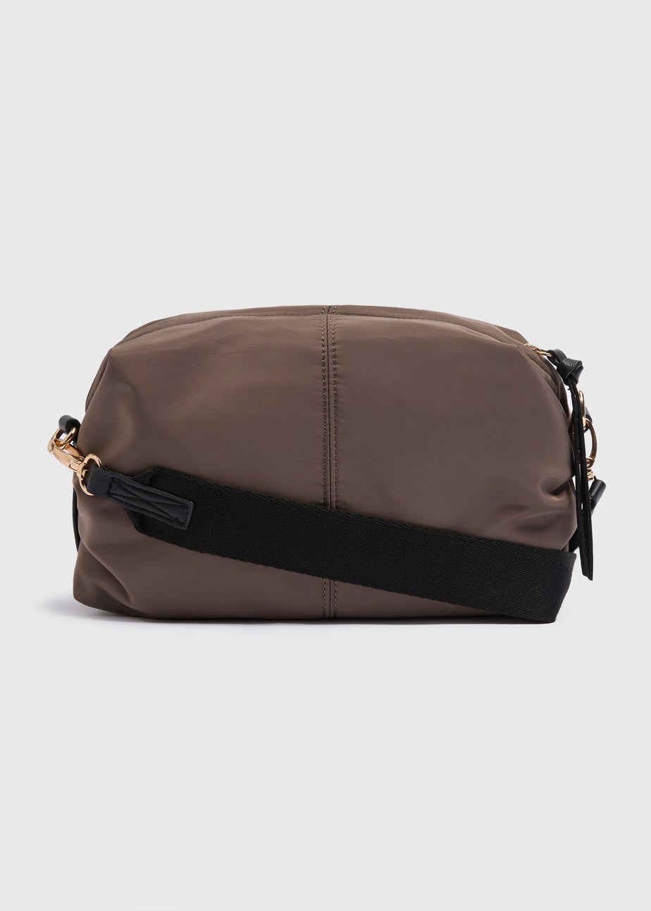 Mocha Barrel Crossbody Bag