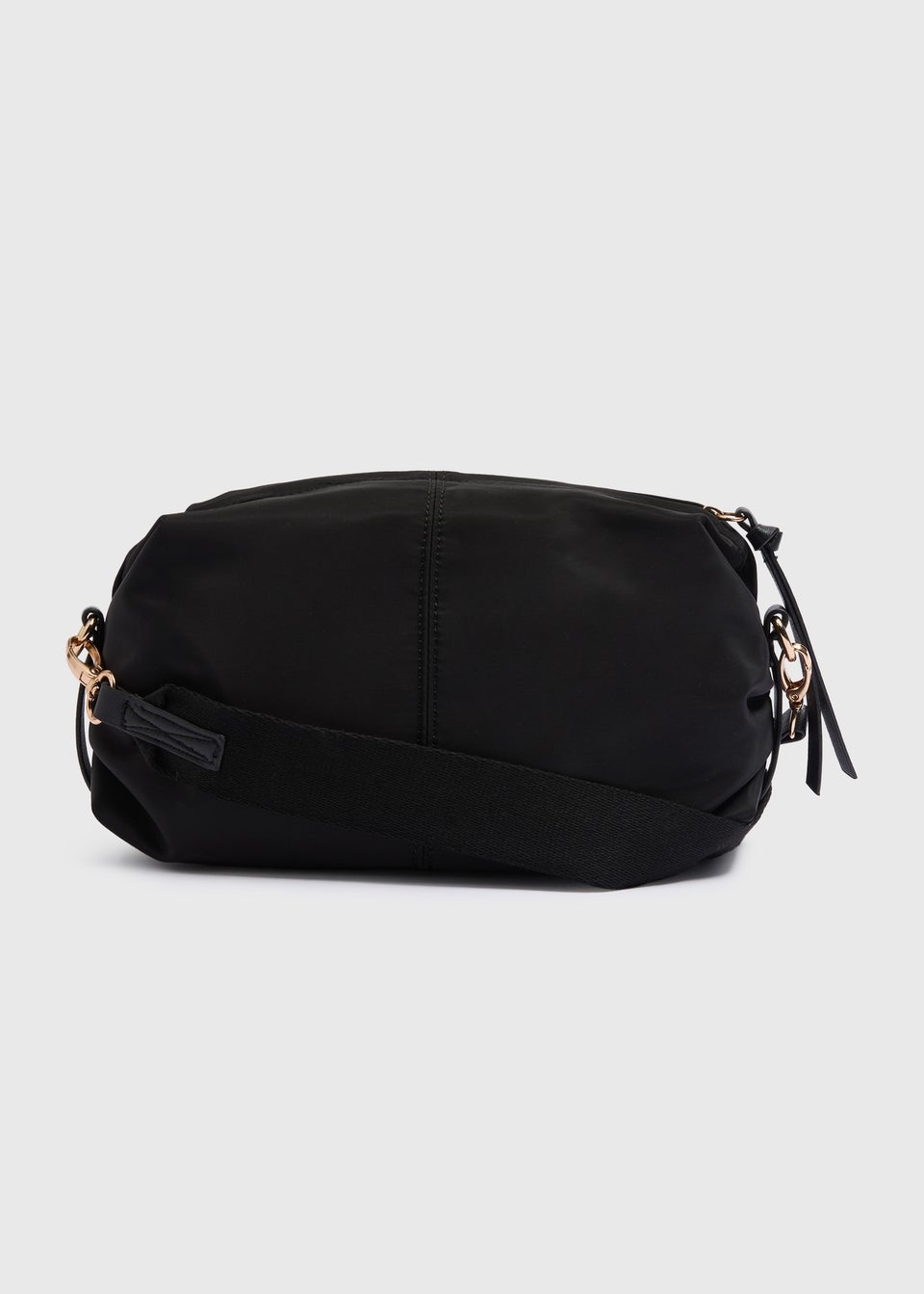 Black Barrel Crossbody Bag