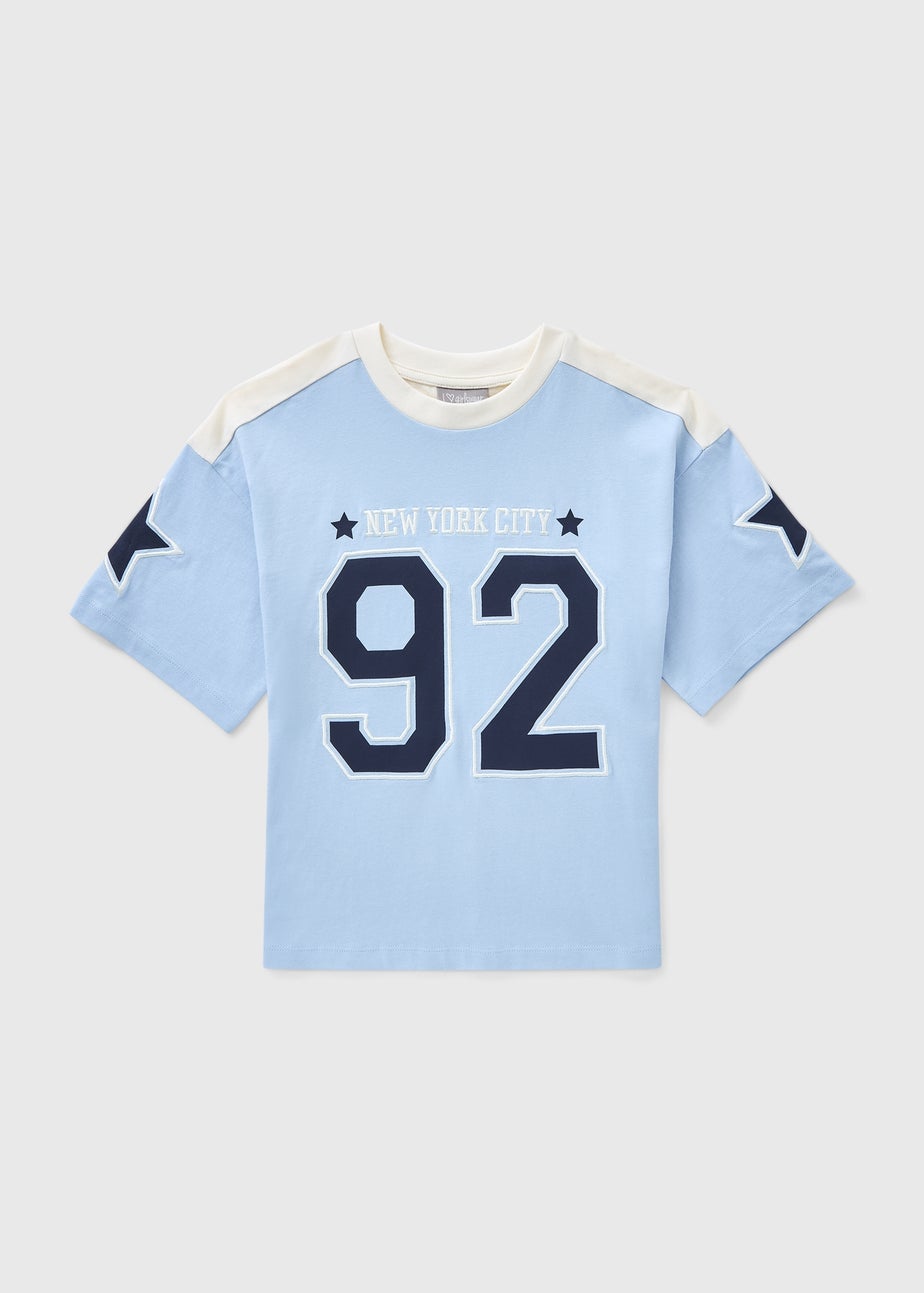 Girls Blue Sports New York City T-Shirt (7-15yrs)