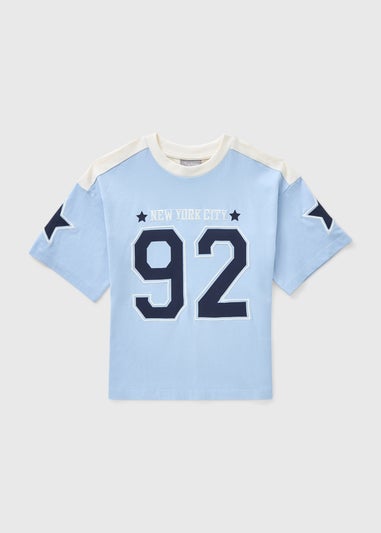 Girls Blue Sports New York City T-Shirt (7-15yrs)