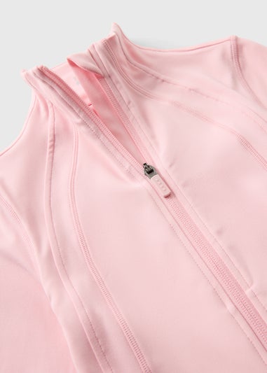 Girls Light Pink Sports Zip Jacket (7-15yrs)