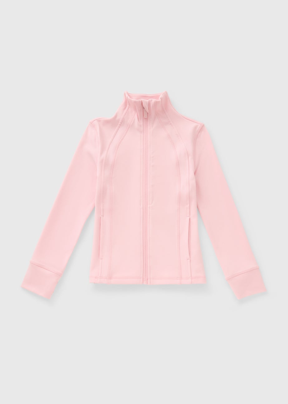Girls Light Pink Sports Zip Jacket (7-15yrs)