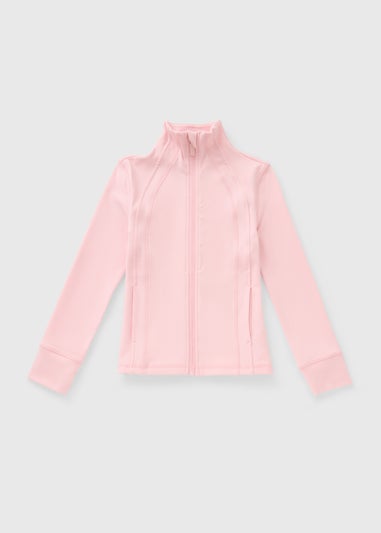 Girls Light Pink Sports Zip Jacket (7-15yrs)