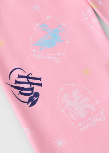 Harry Potter Girls Pink Hogwarts Pyjama Set