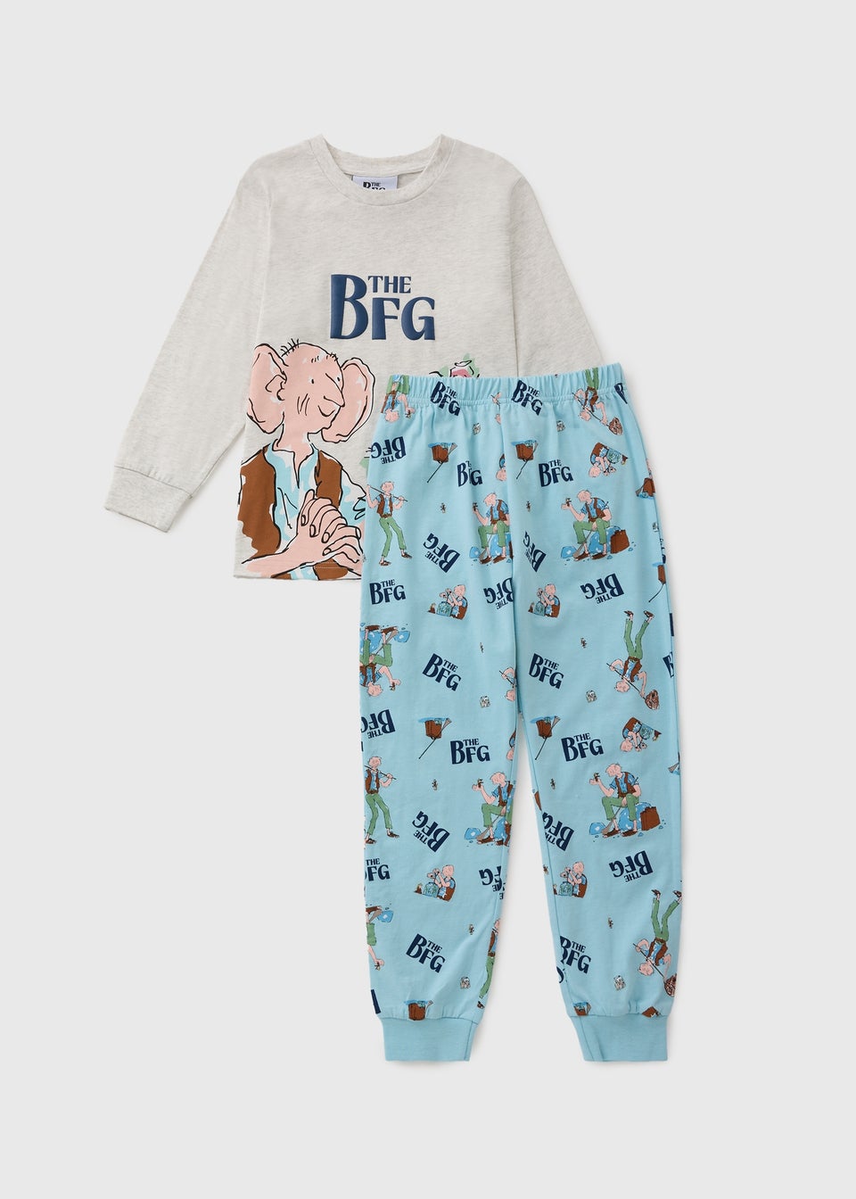 Roald Dahl Kids White BFG Long Sleeve Pyjama Set (1-7yrs)
