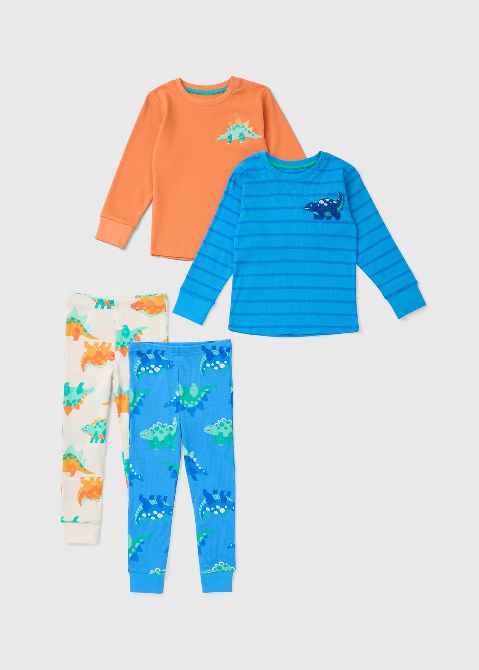 2 Pack Boys Blue Dino Pyjama Sets (1-7yrs)