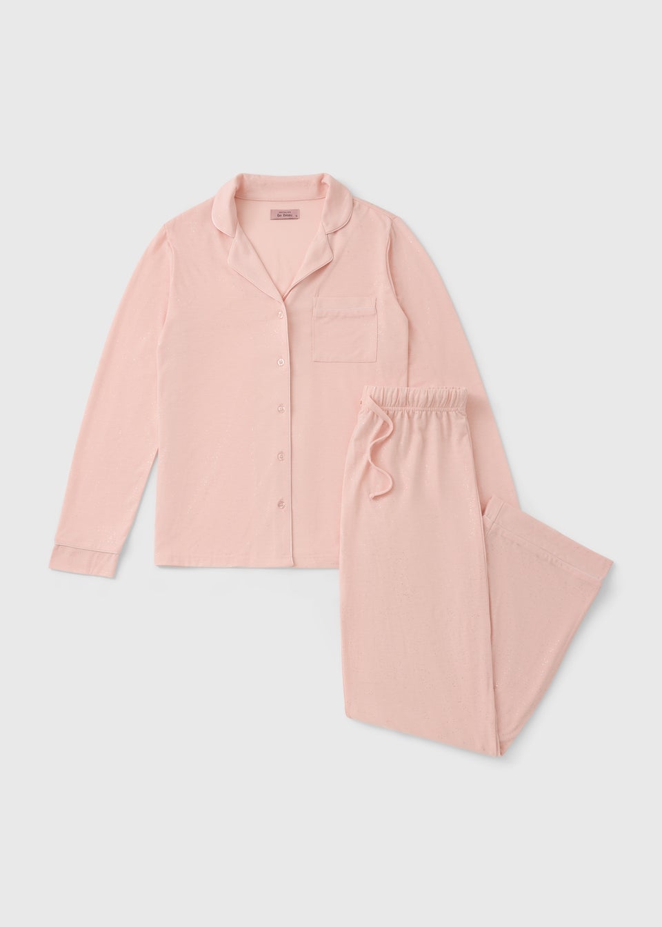 Pink Long Sleeve Sparkle Pyjama Set