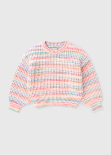 Girls Multicolour Ribbed Jumper (7-15yrs)