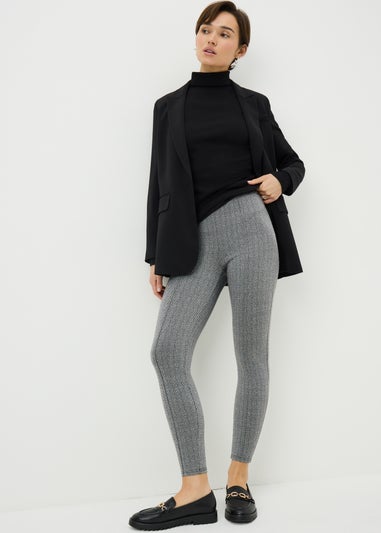 Black Herringbone Leggings