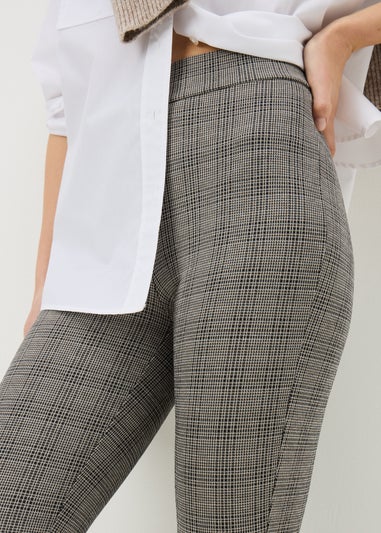 Brown Check Leggings