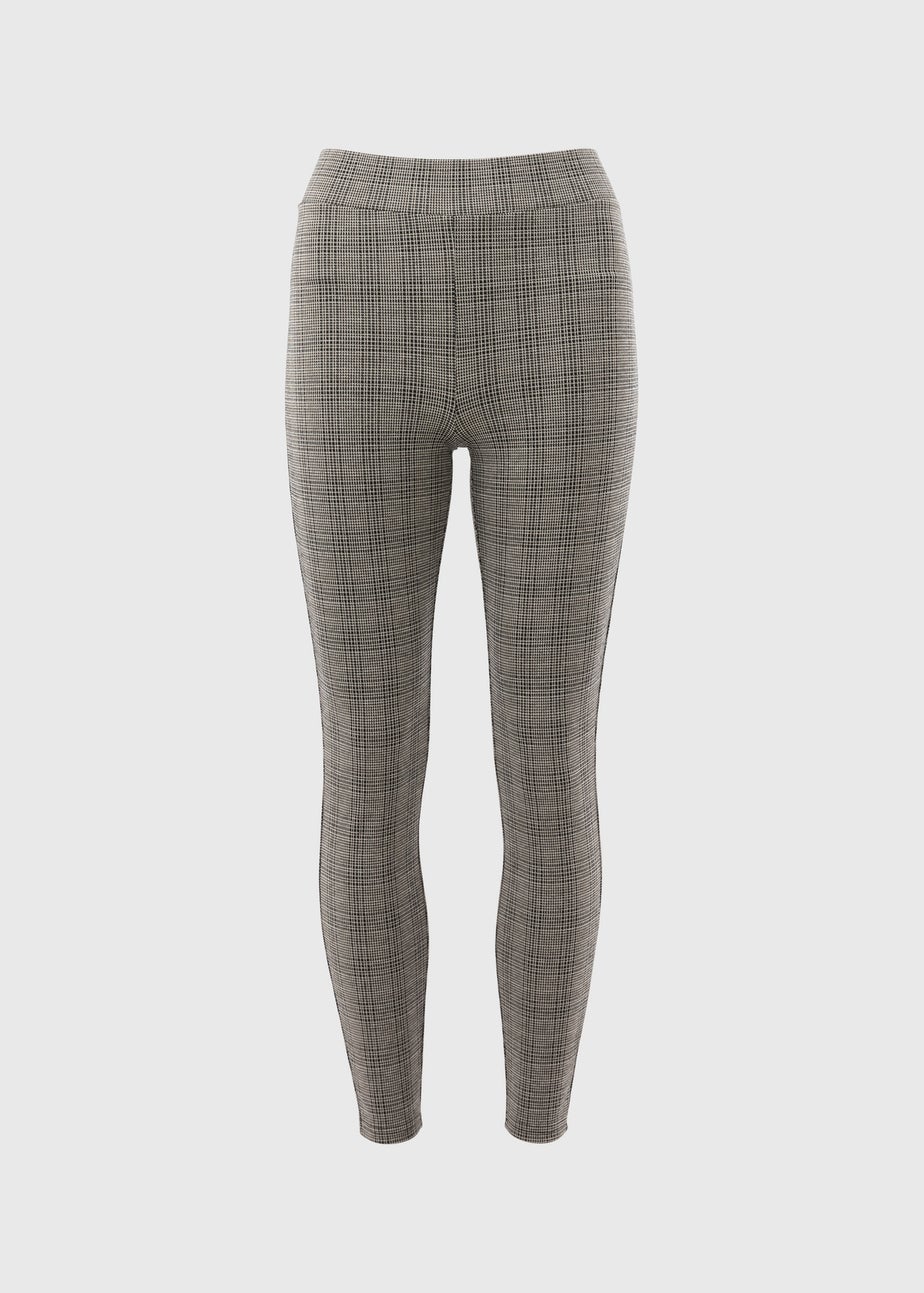 Brown Check Leggings