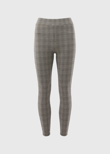 Brown Check Leggings