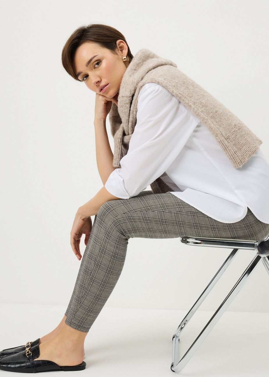 Brown Check Leggings