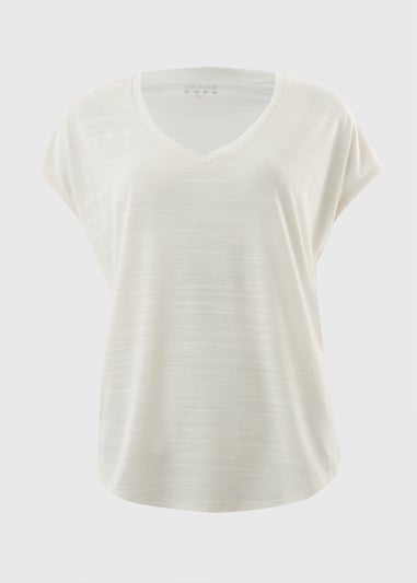 Souluxe Cream V-Neck T-Shirt
