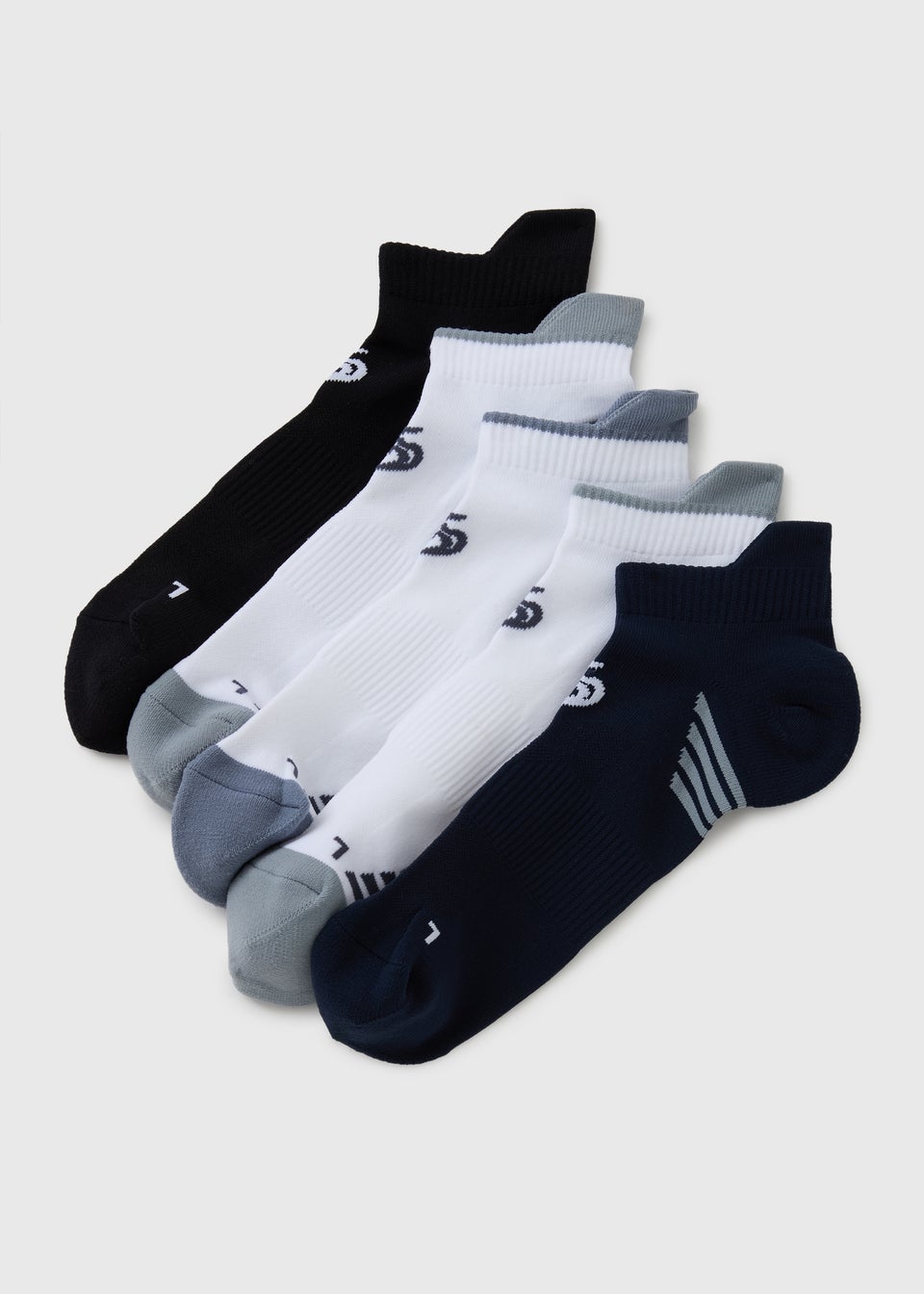 Souluxe 5 Pack Blue Trainer Socks