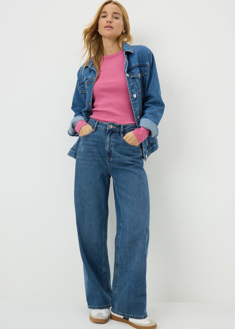 Pink Ribbed Long Sleeve Top