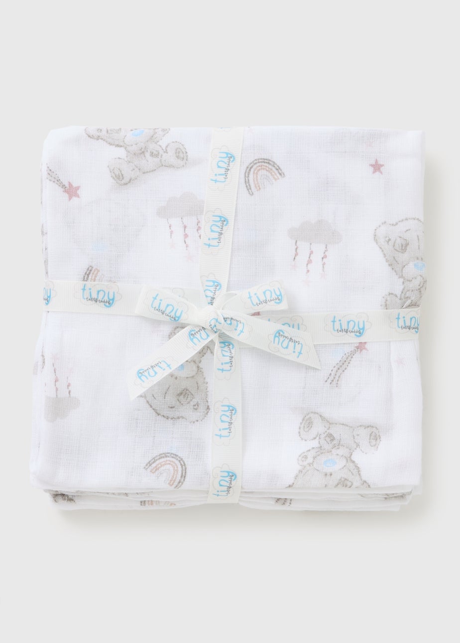 Tiny Tatty Teddy 3 Pack White Muslin Cloths