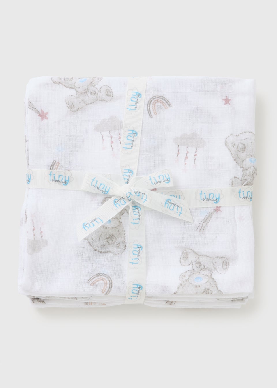 Tiny Tatty Teddy 3 Pack White Muslin Cloths