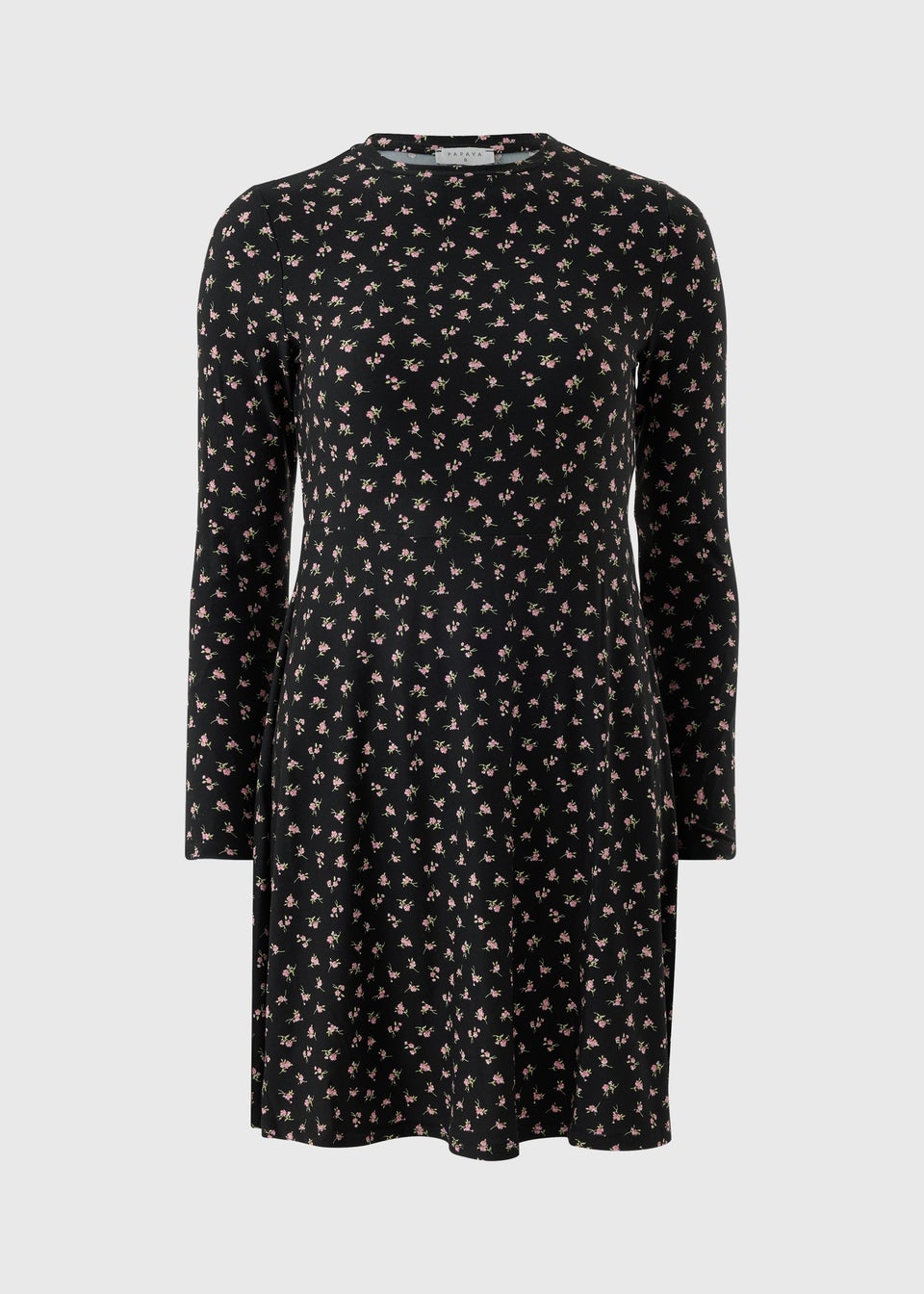 Black Ditsy Supersoft Mini Dress