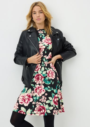 Multicolour Large Floral Supersoft Mini Dress