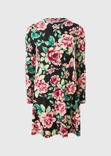 Multicolour Large Floral Supersoft Mini Dress