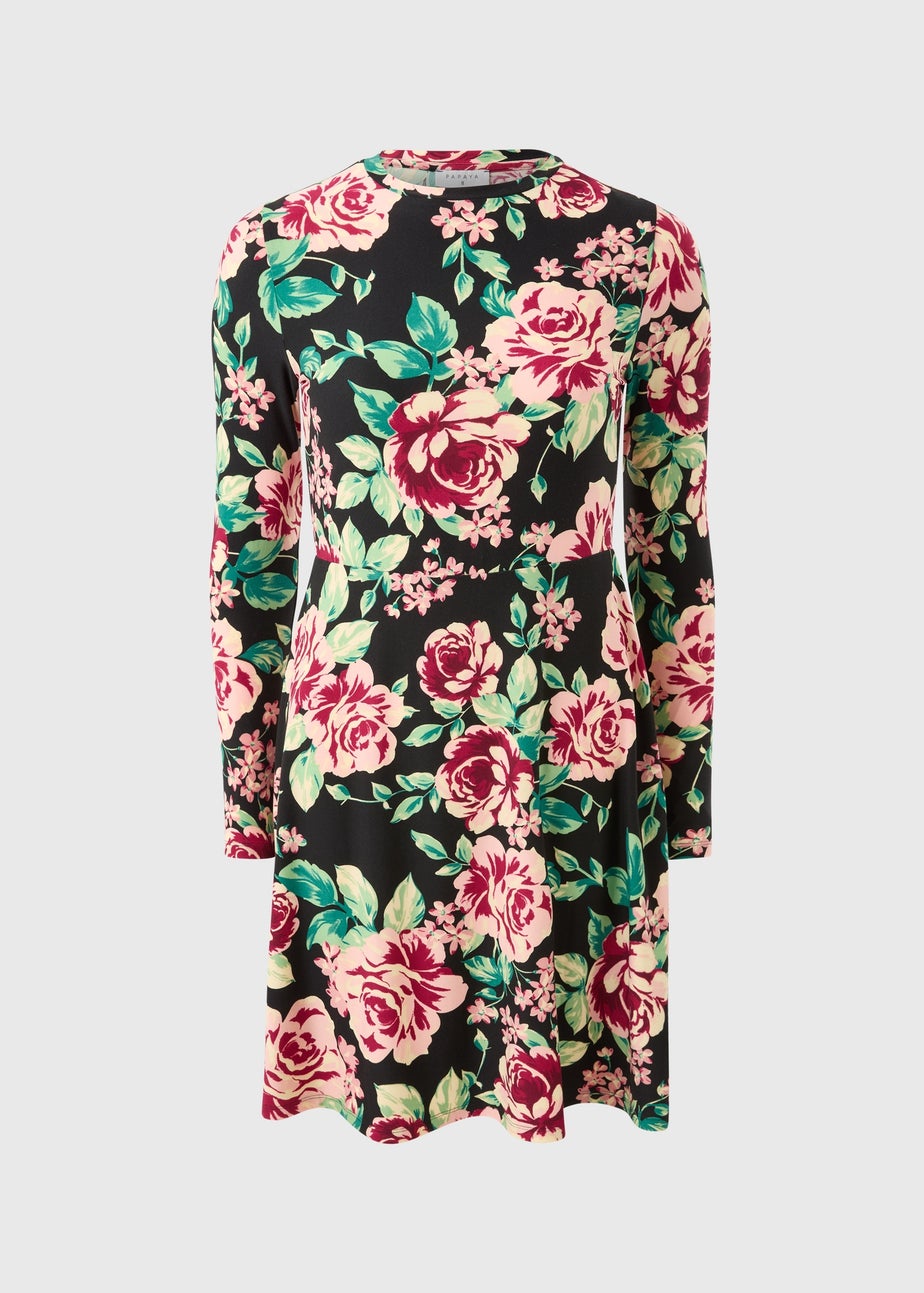 Multicolour Large Floral Supersoft Mini Dress