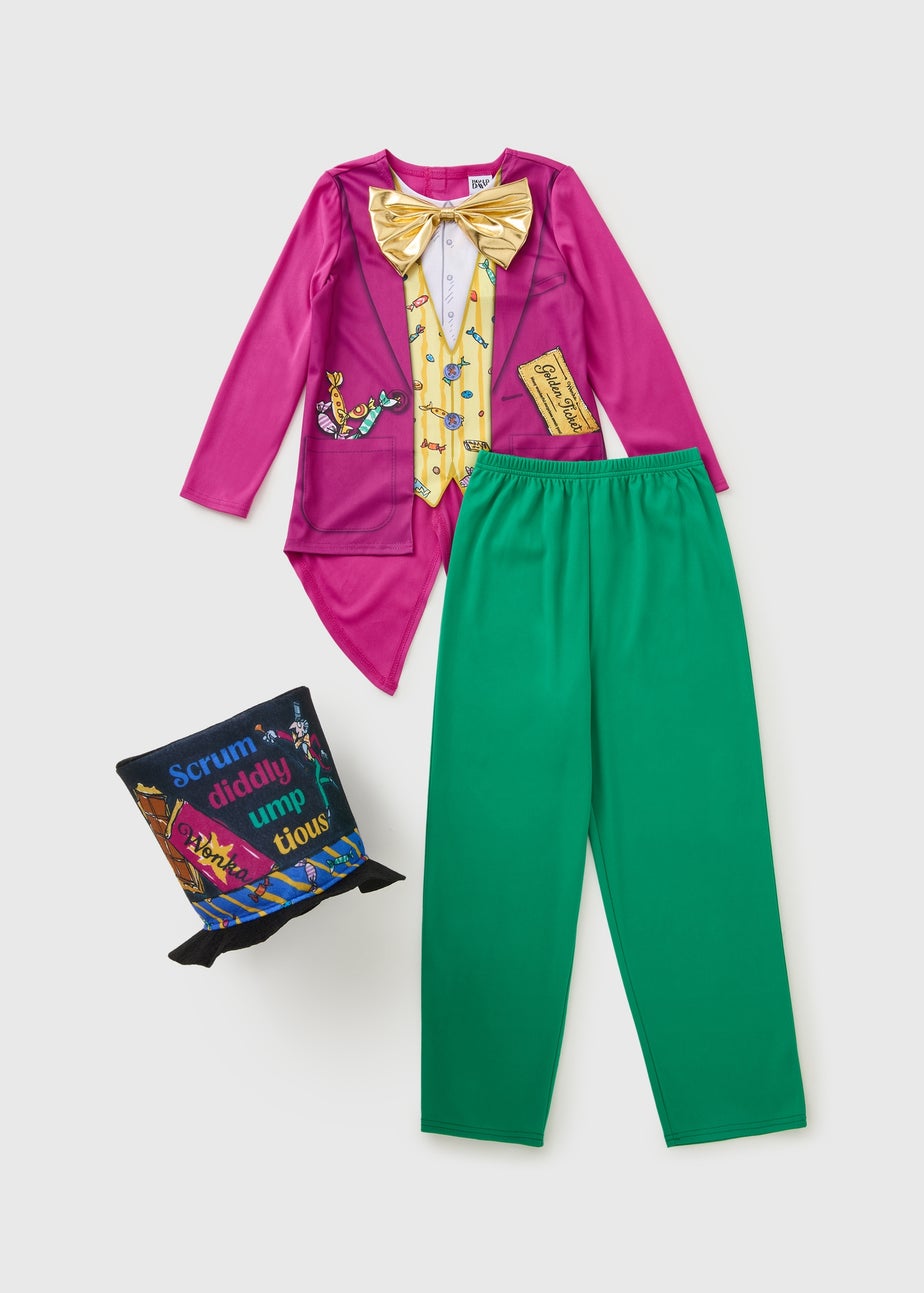 Kids Purple Willy Wonka Costume (3-12yrs)
