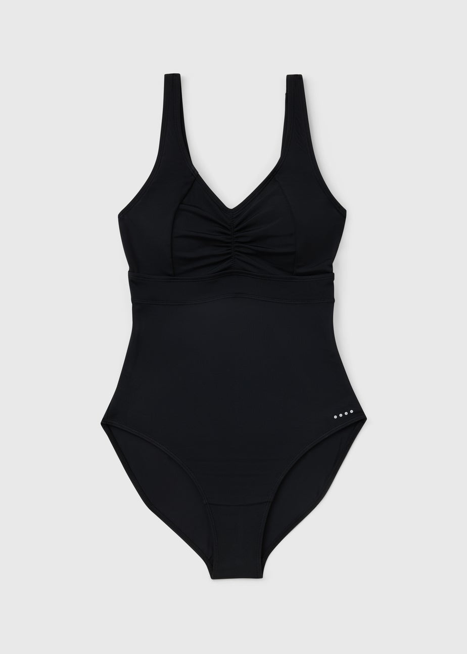 Souluxe Black V-Neck Swimsuit