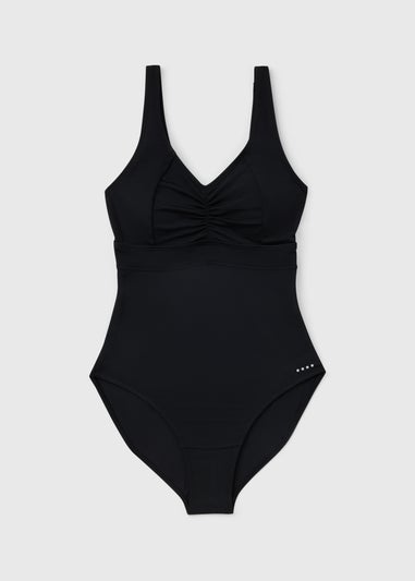 Souluxe Black V-Neck Swimsuit