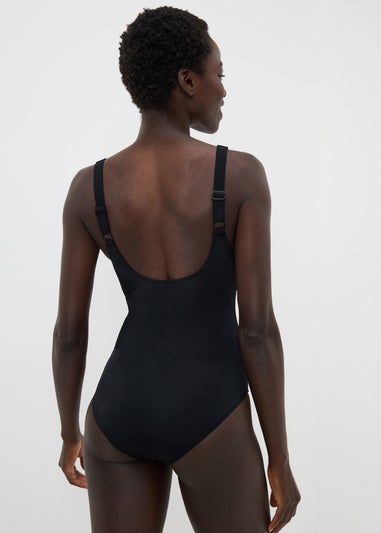 Souluxe Black V-Neck Swimsuit