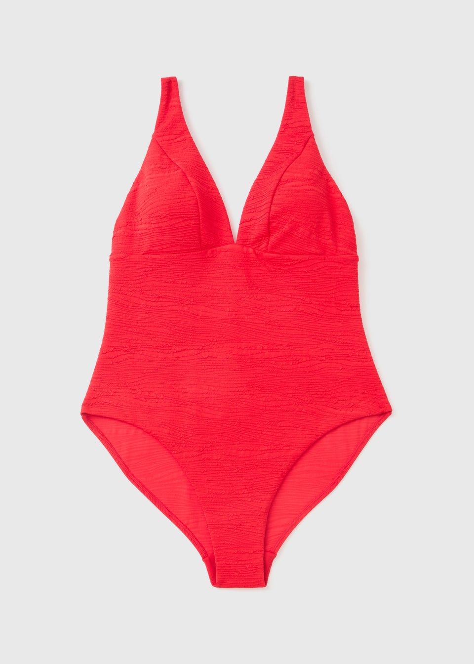 Red Plunge Swimsuit