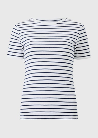 Navy Stripe Fitted T-Shirt