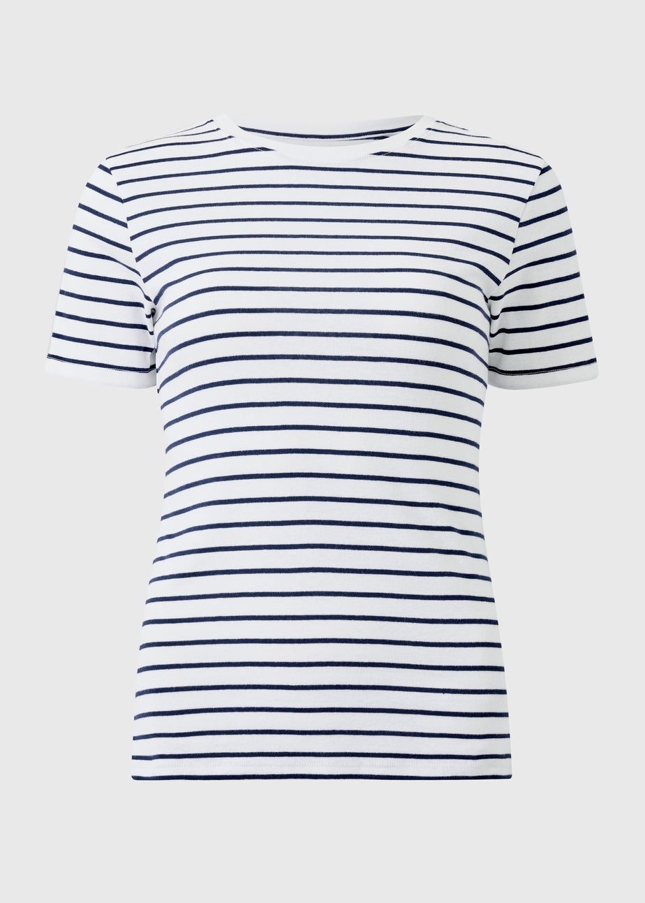Navy Stripe Fitted T-Shirt