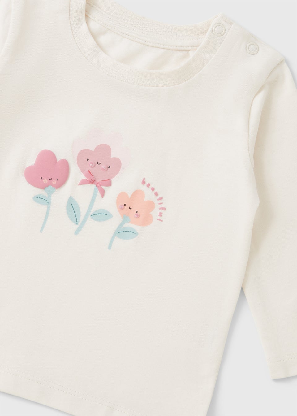 3 Piece Baby Blue Flower Sweatshirt & Jogging Bottom Set (Newborn-23mths)