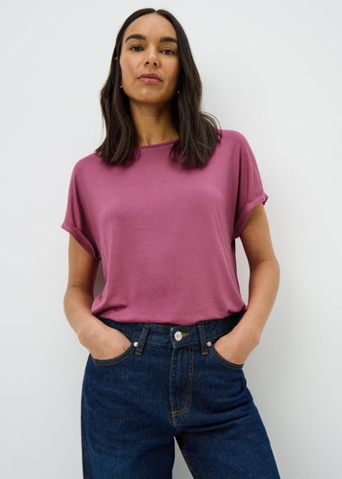 Rose Pink Longline T-Shirt